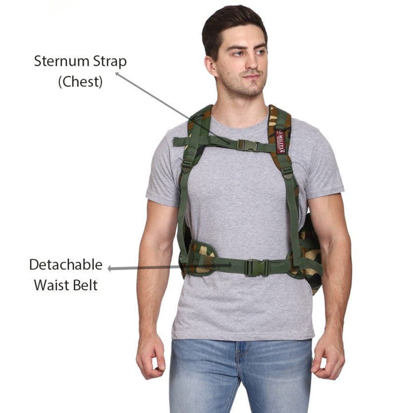 Militia 45L Backpack UNO Digital Camouflage with Waist Pouch