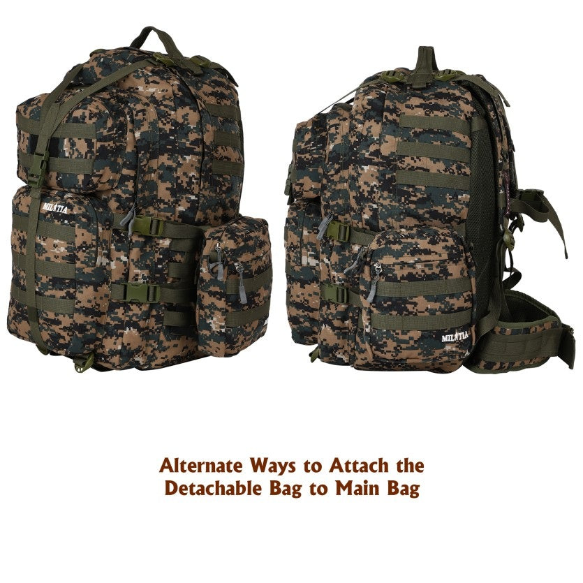 Militia Wandertac Green Cobra 45L Backpack College Bag School Bag Traveler Bag Patrol Bag