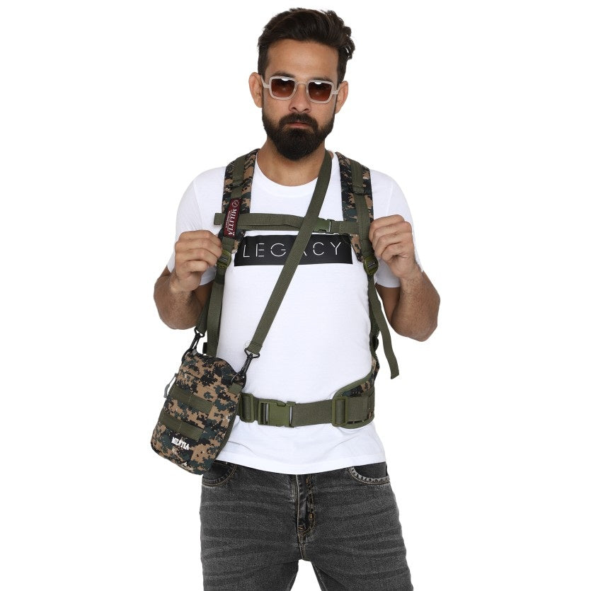 Militia Wandertac Green Cobra 45L Backpack College Bag School Bag Traveler Bag Patrol Bag