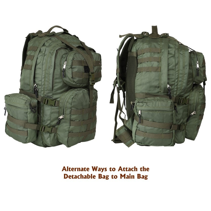 Militia Wandertac Olive Green 45L Backpack College Bag School Bag Travel Bag Patrol Bag