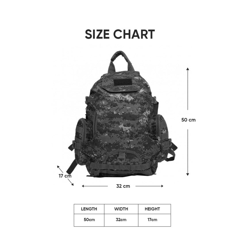 Militia Ambush 32 Ltr Cobra Camouflage Army, School, College Rucksack Backpack