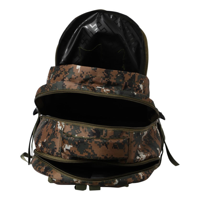 Militia Bag College Bag School Bag 30L Backpack Cobra Green Digital Camouflage Print