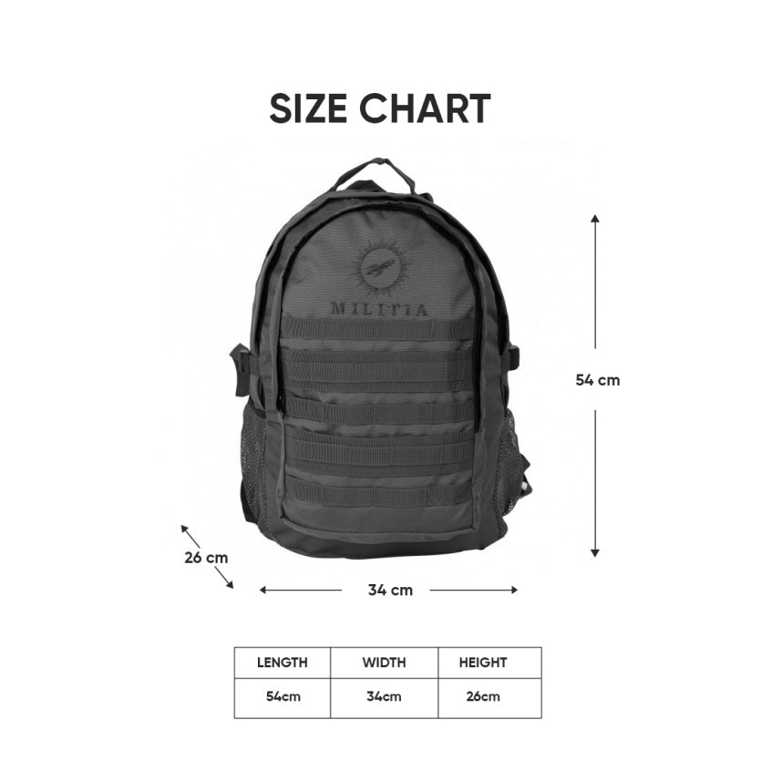 Militia Bravo Tactical Bag College Bag School Bag Olive Green 40L Backpack