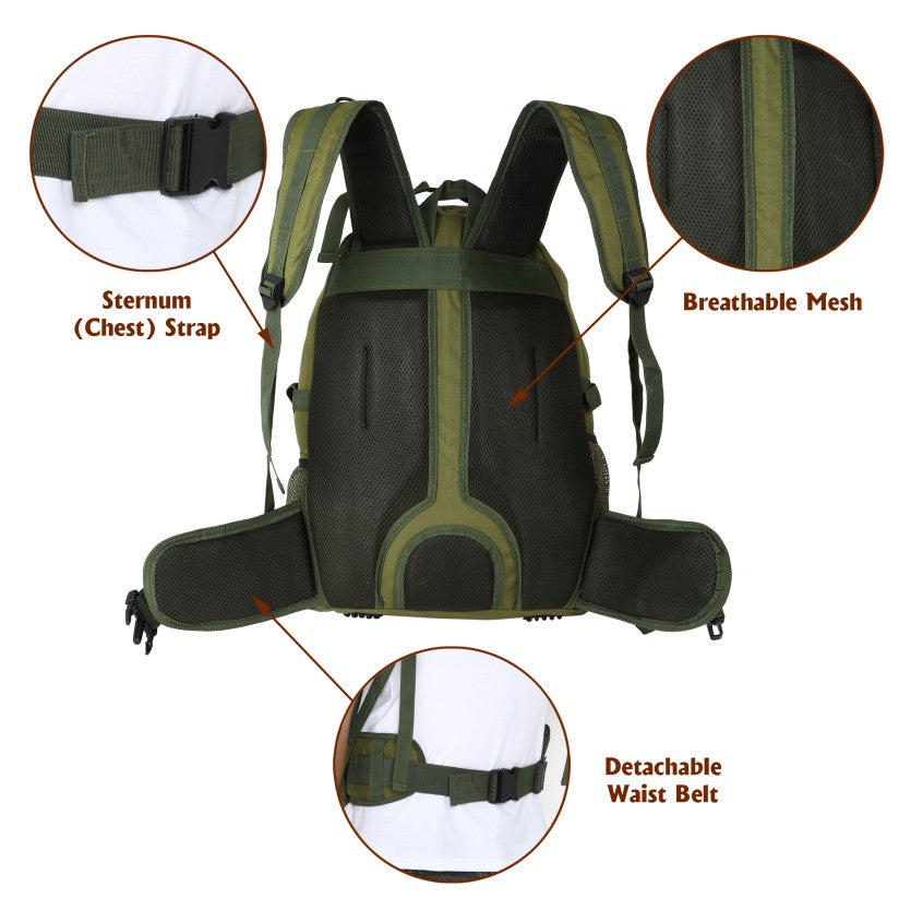 Militia Bravo Tactical Bag College Bag School Bag Olive Green 40L Backpack