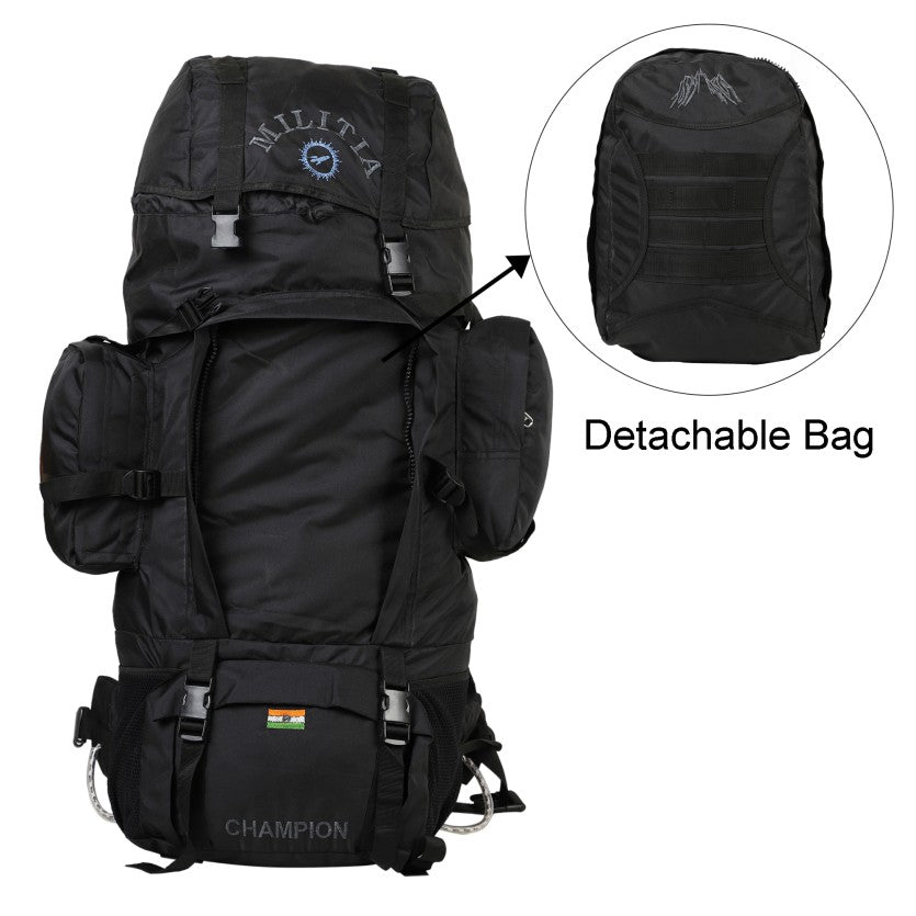 Militia Champion Black Rucksack 80 L