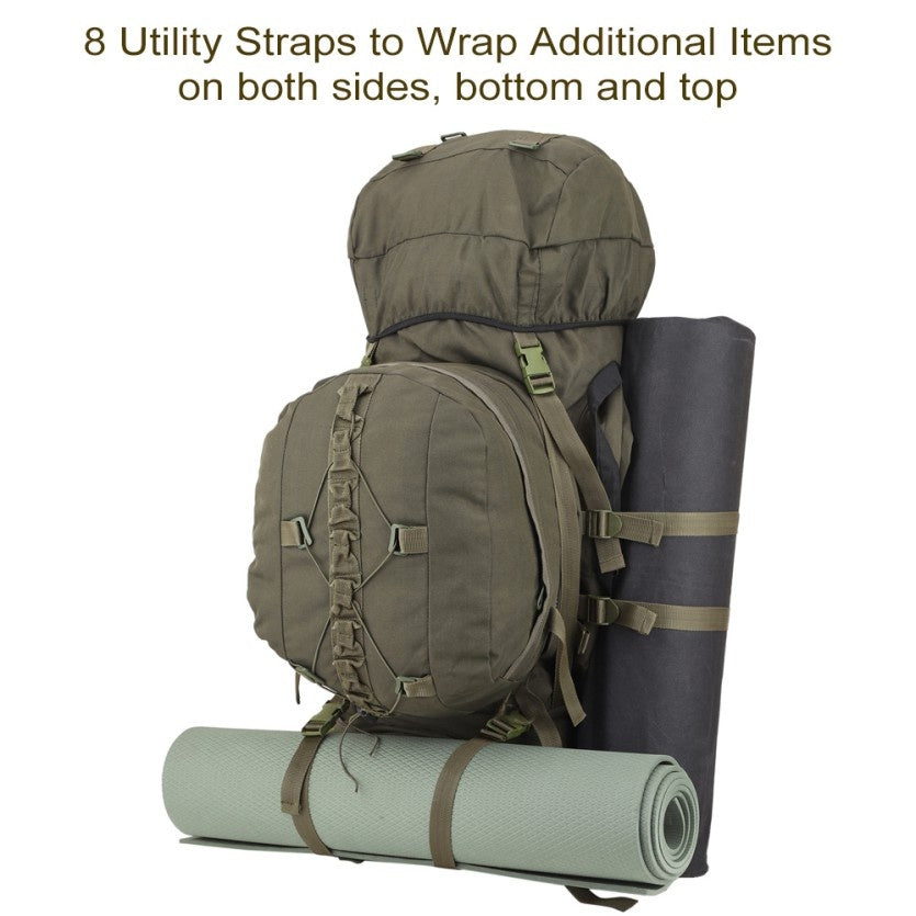 Militia Climber 80L Rucksack | Military & Tactical Backpack – Olive Green